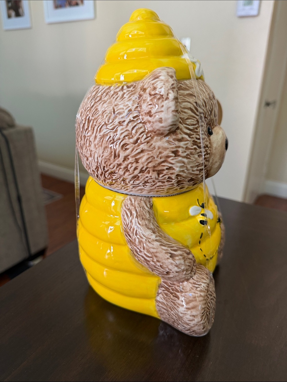 NWT Teddy Bear Beehive Cookie Jar - Picture 2 of 5